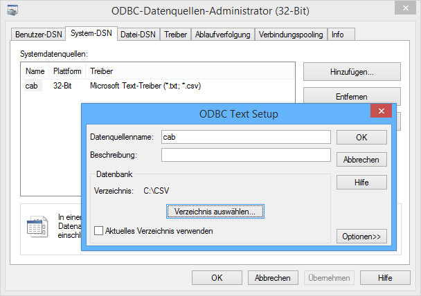 ODBC-Datenquellen-Administrator 