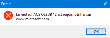 Erreur ACE OLEDB