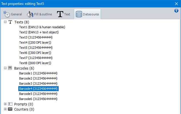 Text datasource Text datasource